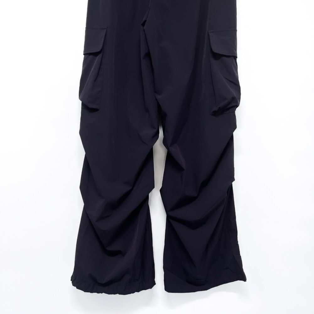 Oversized Nylon Cargo Pants Baggy Blue High Waisted Parachute Pants Joggers - Picture 8 of 8